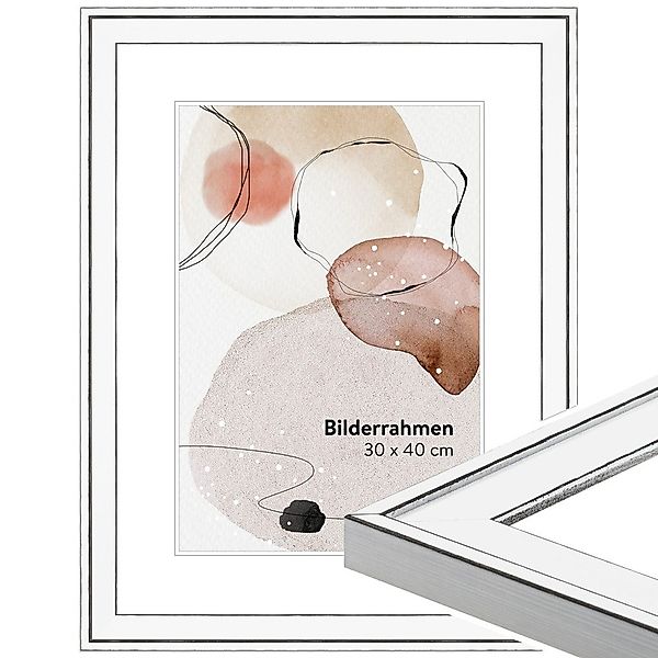 WANDStyle Bilderrahmen H120, Weiß, dunkel abgesetzte günstig online kaufen
