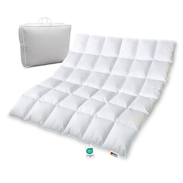 Extra warme 100% sibirische Daunen Bettdecke Daunendecke 200x200 1650g günstig online kaufen