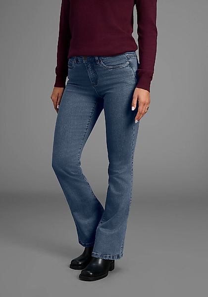 Arizona Bootcut-Jeans "Comfort-Fit" ausgestellte Beinform, mit Eingrifftasc günstig online kaufen