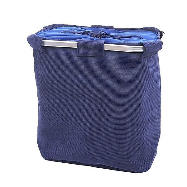 MCW Wäschesammler C34 56x49x30cm 82l Cord Blau günstig online kaufen