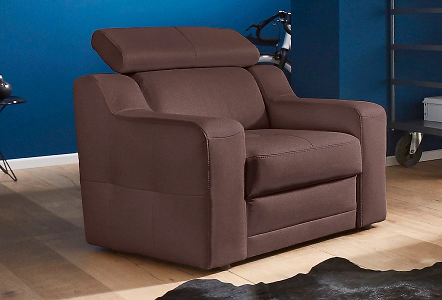 exxpo - sofa fashion Sessel "Lotos, Loungesessel" mit Kopf- bzw. Rückenteil günstig online kaufen
