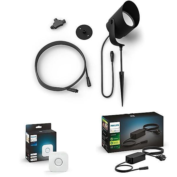 Philips Hue White & Color Ambiance Lily XL - Spot 1 flammig, schwarz, Niede günstig online kaufen