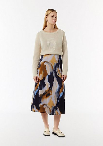 comma Midirock Rock Satinrock mit All-over-Print günstig online kaufen