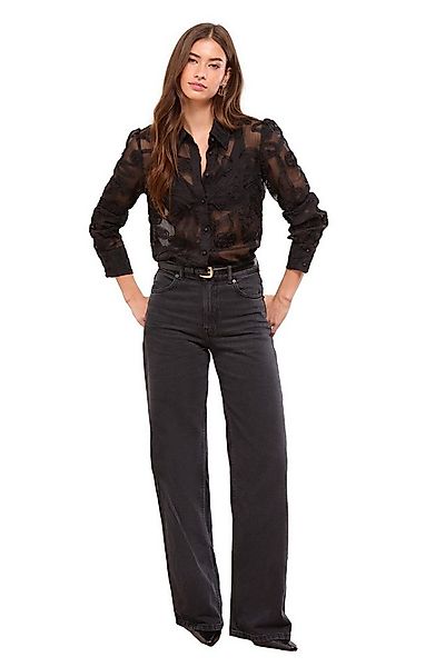 LIPSY Hemdbluse Lipsy Geknöpftes Hemd mit Ausbrenner-Design (1-tlg) günstig online kaufen