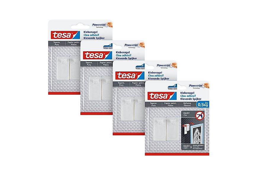 tesa Klebehaken tesa Klebenagel für Tapeten und Putz, 0,5 kg Halteleistung günstig online kaufen