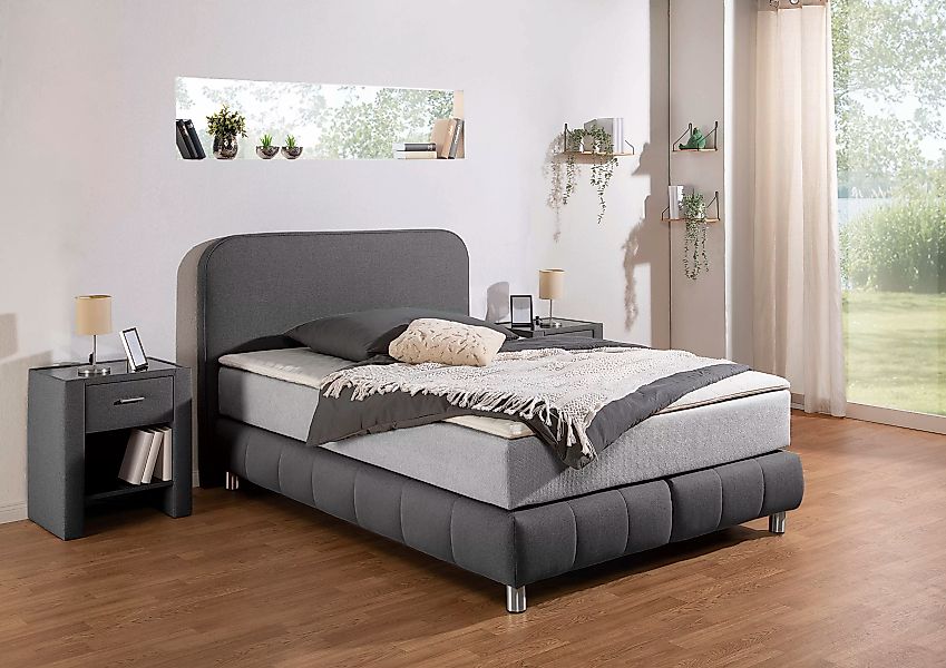 Home affaire Boxspringbett "Cesson, in verschiedenen Breiten", inkl. Topper günstig online kaufen