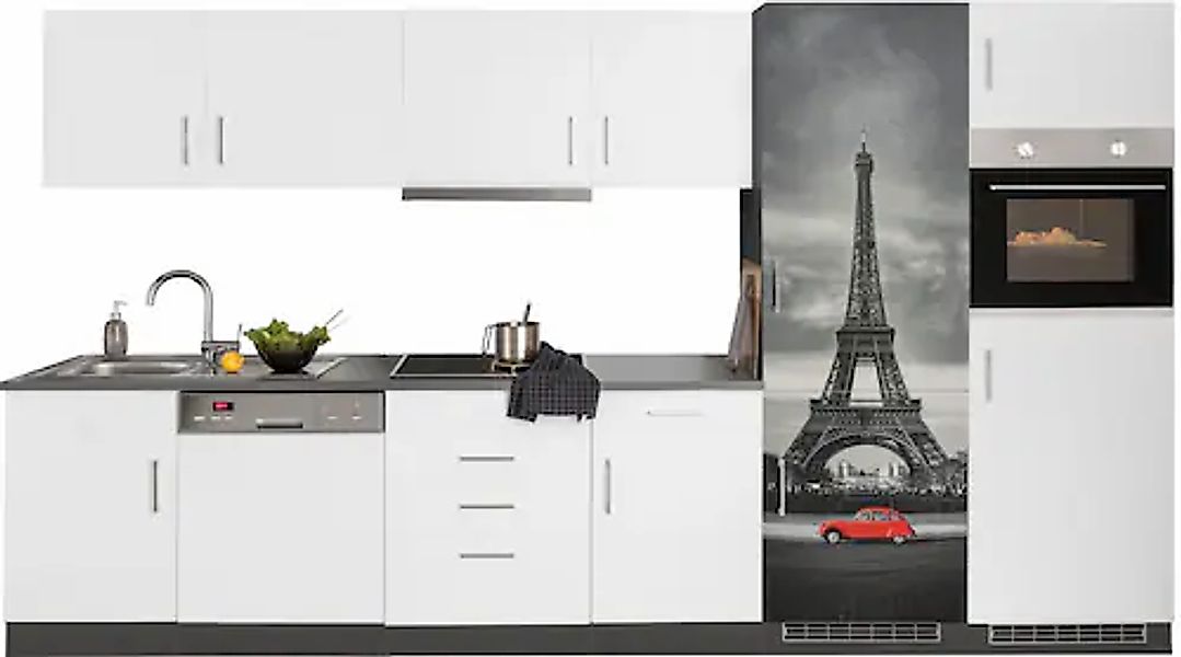 HELD MÖBEL Küchenzeile »Paris«, mit E-Geräten, Breite 340 cm, mit großer Kü günstig online kaufen
