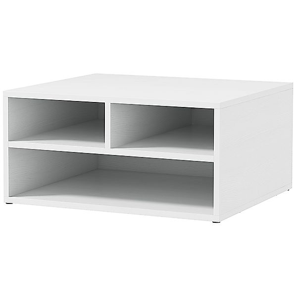 HOMCOM Schreibtischorganizer in Weiß mit 3 Fächern und Druckerständer 47 x günstig online kaufen