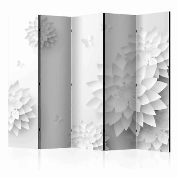artgeist Paravent Oriental Flowers II [Room Dividers] schwarz/weiß Gr. 225 günstig online kaufen