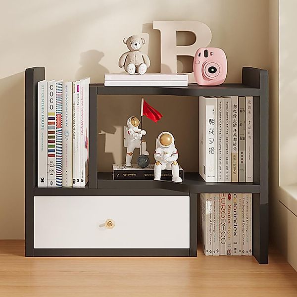 NUODWELL Bücherregal Erweiterbares Desktop-Bücherregal, verstellbarer Büros günstig online kaufen