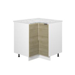 Vicco Eckunterschrank Fame-Line, Eiche Paneel/Weiß, 80.5 günstig online kaufen