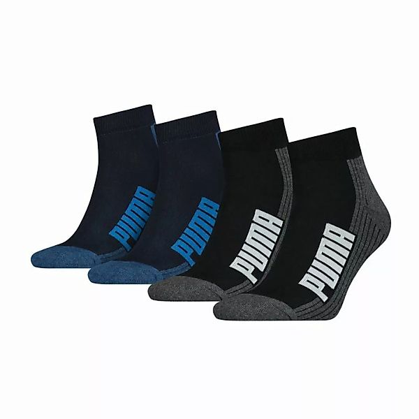 PUMA Unisex Quarter-Socken, 4er Pack - ECOM, Cushioned, Frottee-Sohle, Logo günstig online kaufen