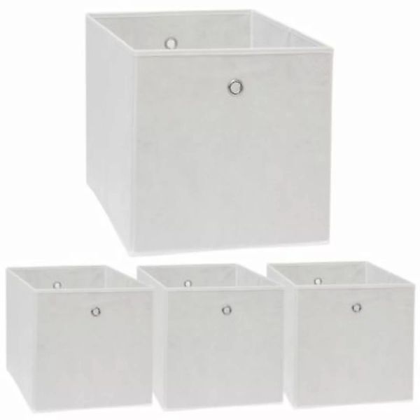 Dune Design® 4er Set faltbare Aufbewahrungsbox Regaleinsatz in Weiß 33x38x3 günstig online kaufen