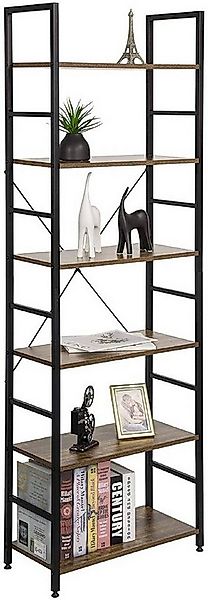 EUGAD Bücherregal, 1-tlg., Standregal, Küchenregal, 6 offenen Regalebenen günstig online kaufen