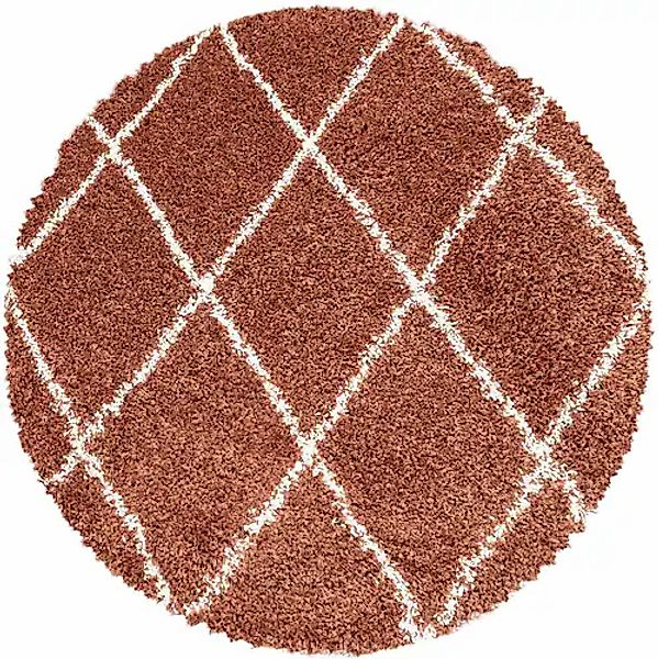 Ayyildiz Teppiche Hochflor-Teppich »ALVOR 3401«, rund, 50 mm Höhe, Shaggy, günstig online kaufen