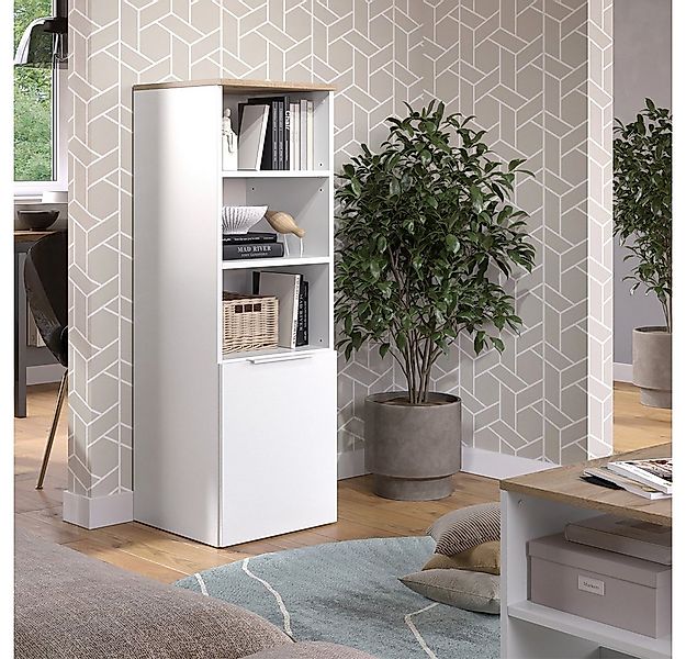 Vicco Aktenschrank Wido, Weiß/Sonoma, 40.2 x 120 cm mit einer Tür günstig online kaufen
