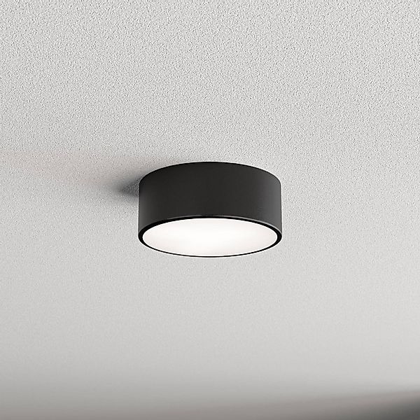Deckenlampe Cleo 200, schwarz, Sensor, IP54, Ø 20 cm, Metall günstig online kaufen