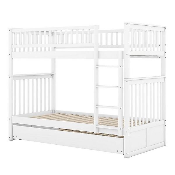 Gotagee Etagenbett Holzbett Kinderbet Dreierbett mit Ausziehbett Hohe Gelän günstig online kaufen