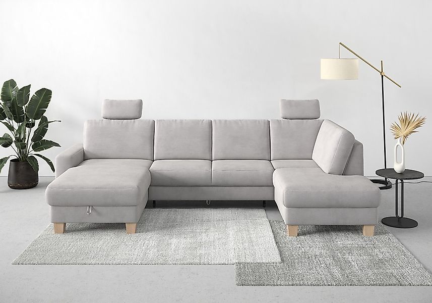 Home affaire Wohnlandschaft "Summer U-Form" mit oder ohne Bettfunktion und günstig online kaufen
