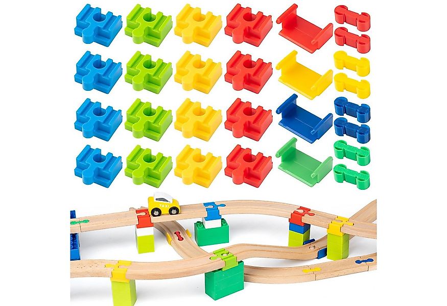 FOUORTUNATE-BEE Spielzeugeisenbahn-Schiene Holzeisenbahn Zubehör Set, 28-te günstig online kaufen