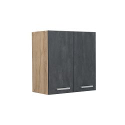 Vicco Hängeschrank R-Line, Schwarz Beton/Goldkraft Eiche, günstig online kaufen