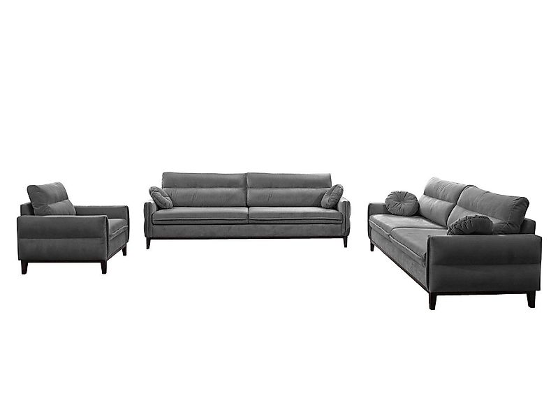 MOEBLO Polstergarnitur ESTELA 3+2+1, (Stoff Samt günstig online kaufen