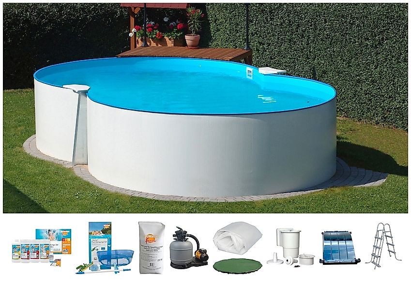 Clear Pool Achtformpool 470x300x120 cm inkl. Solarset günstig online kaufen