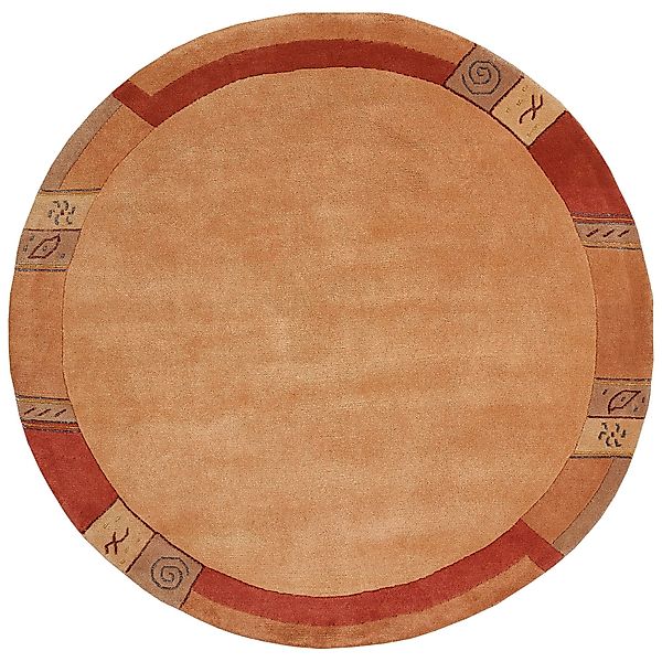 LUXOR living Wollteppich »India«, rund, 20 mm Höhe, reine Wolle, handgeknüp günstig online kaufen