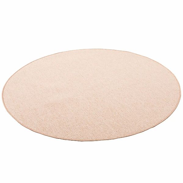 Snapstyle Feinschlingen Velour Teppich Strong Sand 100cm Rund günstig online kaufen
