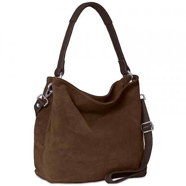 Caspar Schultertasche Damen Veloursleder Handtasche Klassisch günstig online kaufen