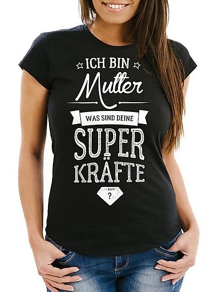 MoonWorks Print-Shirt Damen T-Shirt Ich bin Mutter was sind deine Superkräf günstig online kaufen