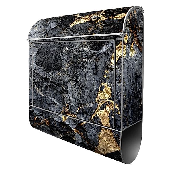 Banjado Design Briefkasten Silber Pulverbeschichtet 39x47x14cm 2 Schlüssel günstig online kaufen