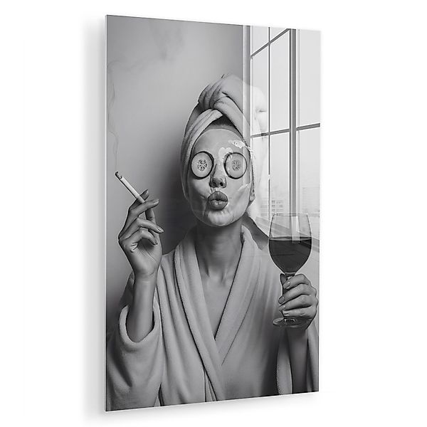 MuchoWow Acrylglasbild Frau - Maske - günstig online kaufen