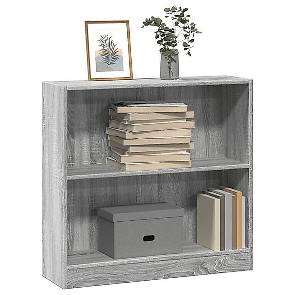 vidaXL Bücherregal Bücherregal Grau Sonoma 80x24x76cm Spanplatte günstig online kaufen