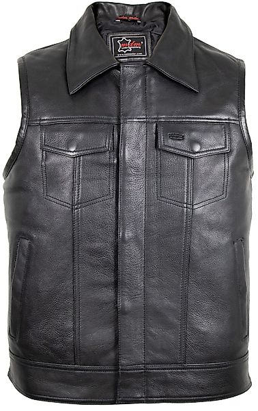 MDM Lederweste Biker Lederweste im Jeanswesten günstig online kaufen