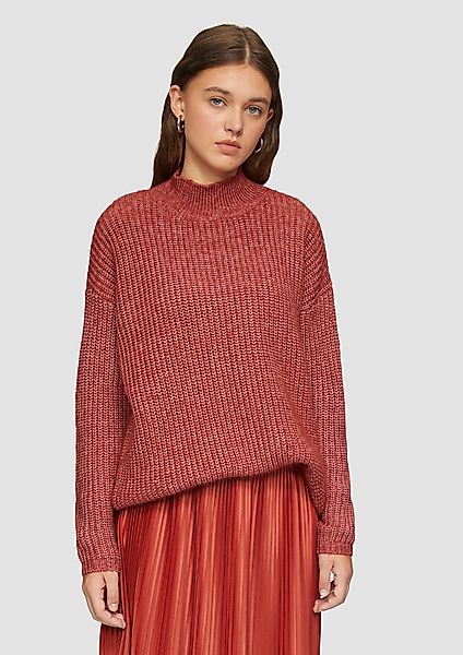 QS Strickpullover Weicher Strickpullover mit Rippstruktur günstig online kaufen