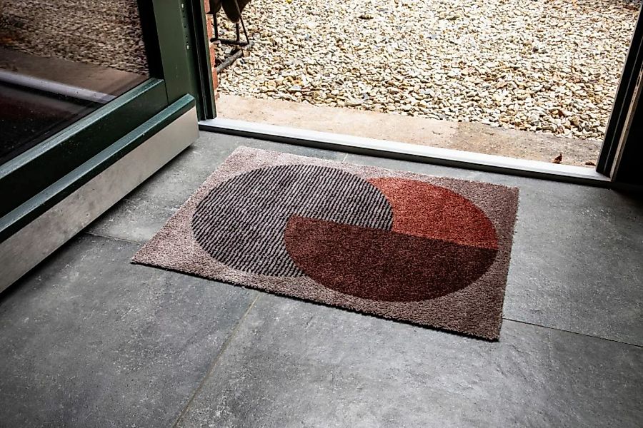 Manhattan Fußmatte Circle beige-terracotta 67x100 cm günstig online kaufen