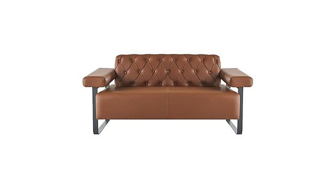 JVmoebel 2-Sitzer Sofa 2-Sitzer Braun Ledersofa Modern Chesterfield Edelsta günstig online kaufen