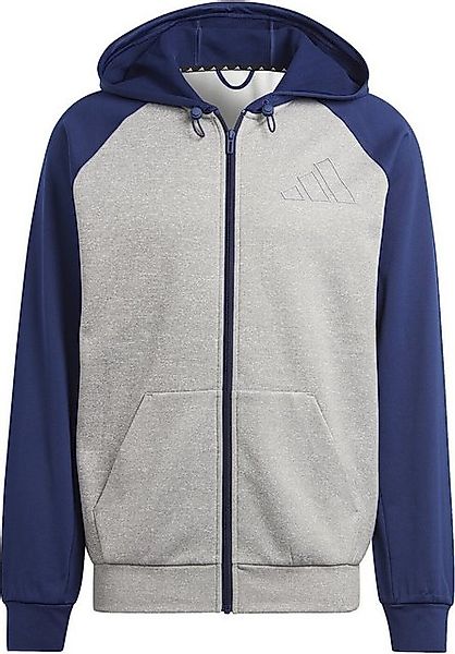 adidas Sportswear Longsweatshirt M GG BL FZ HD MGREYH/DKBLUE Fitness Hoodie günstig online kaufen