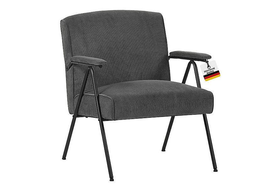 Albatros International Sessel Sessel Stanford Grau Vintage Design bequem St günstig online kaufen