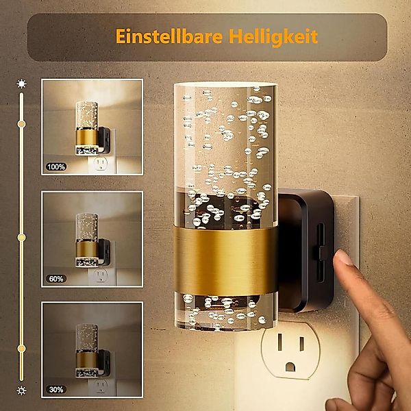 Sunicol Nachtlicht Dimmbar Acryl Nachtlicht steckdose, günstig online kaufen
