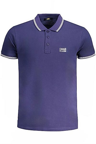 Cavalli Class Poloshirt Poloshirt Herren Blau: Kurzarm, Kontrastdetails & günstig online kaufen