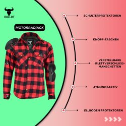 BULLDT Motorradjacke BLD1201 (mit 4 CE-Protektoren) günstig online kaufen