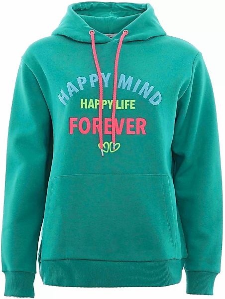 Zwillingsherz Sweatshirt, mit "Happy"-Aufstick in neonfarben auf Vorder- un günstig online kaufen