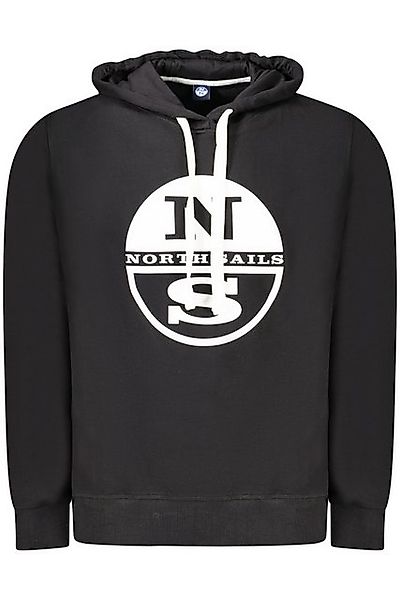 North Sails Sweatshirt Schwarzer Herren-Hoodie ohne Reißverschluss – günstig online kaufen