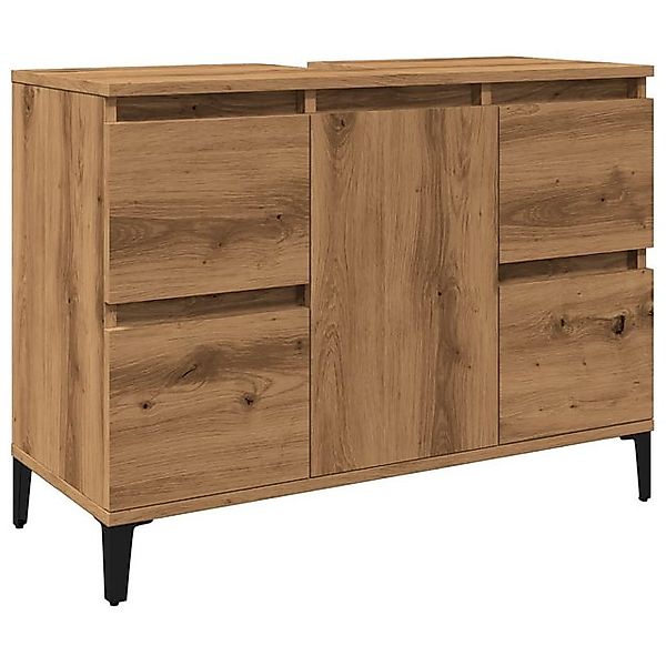 vidaXL Schrankmodule Waschbeckenunterschrank Artisan-Eiche 80x33x60 cm Holz günstig online kaufen