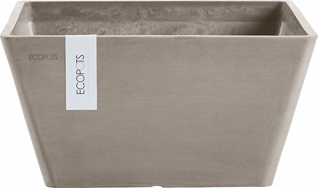 ECOPOTS Blumentopf "BERLIN Taupe", BxTxH: 25x25x12,8 cm günstig online kaufen