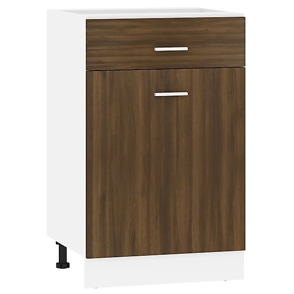 vidaXL Unterschrank mit Schublade Braun Eiche-Optik 50x46x81,5 cm günstig online kaufen