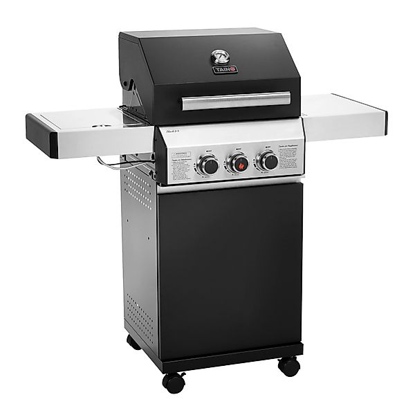 Taino Black 2+1 Gasgrill Mit Seitenbrenner Gasgrill 2 Brenner Matt Schwarz günstig online kaufen
