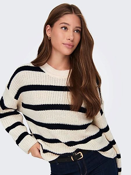 JACQUELINE de YONG Strickpullover Gestreifter Strick Pullover Rundhals JDYJ günstig online kaufen